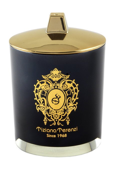 Tiziana Terenzi Gioconda Свеча с ароматом миндаля и ванили в чёрном стекле