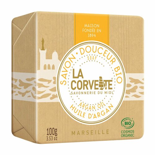 LA CORVETTE Мыло для тела органическое масло Арган Douceur Bio, 100 г
