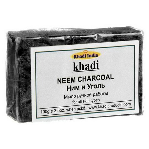 Khadi Мыло кусковое Neem charcoal, 100 г