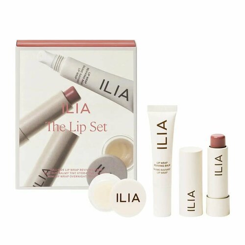 Ilia Beauty Набор для макияжа губ Holiday Lip set (1 x 7ml, 1 x 4.4g, 1 x 3.7g )