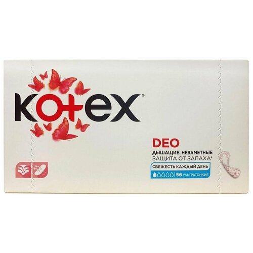 Прокладки Kotex Deo ультратонкие ежедневные 56шт х 2шт