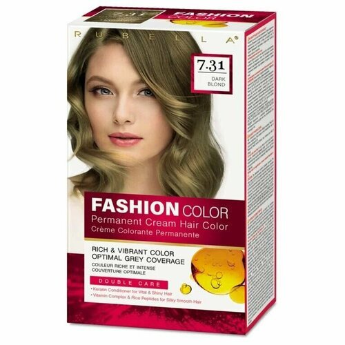 Rubella Fashion Color Краска для волос тон 7.31 Темно-русый, 50 мл