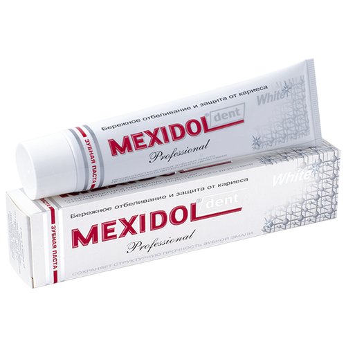 Зубная паста Мексидол Professional White, 65 мл, 65 г
