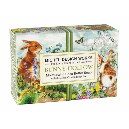 Парфюмированное мыло в бумажной обертке Michel Design Works Bunny Hollow Boxed Single Soap