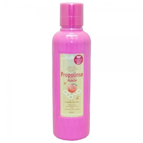 Pieras propolinse peach ополаскиватель для полости рта, с индикацией загрязнения, с гиалуроновой кислотой и вкусом персика, 600 мл.