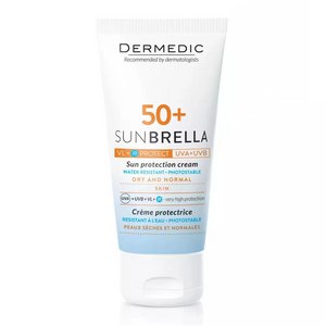 Dermedic санбрелла крем солнцезащитный SPF50+ для сухой и нормальной кожи 50 мл