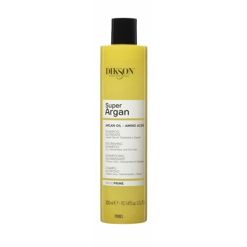 Питательный шампунь для сухих, обезвоженных и тусклых волос / 300 мл / Dikson Professional Super Argan Nourishing Shampoo