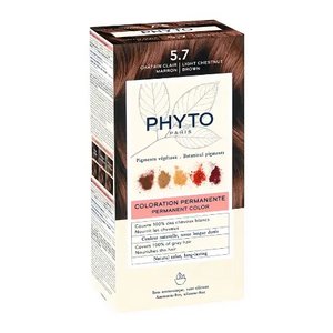 Phytosolba Набор Крем-краска 50 мл + проявляющее Молочко 50 мл + Маска-защита цвета тон 5.7 светлый каштан