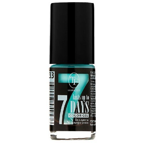 TF Cosmetics лак для ногтей 7 days Color Gel, 8 мл, №233 мятный