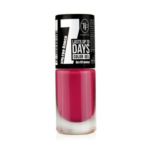 TF Cosmetics лак для ногтей 7 days Color Gel, 8 мл, №280 малиновый