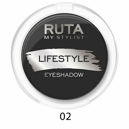 Тени для век Ruta Lifestyle, тон 02, чёрный бархат (комплект из 5 шт)
