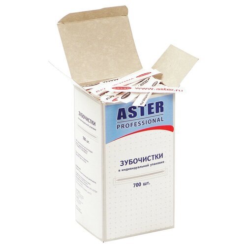 Aster зубочистки деревянные Professional в индивидуальной упаковке