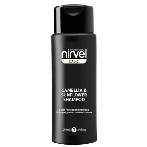 Nirvel шампунь Basic Color protection Camellia & Sunflower дпя окрашенных волос с экстрактом Камелии и Подсолнечника, 250 мл