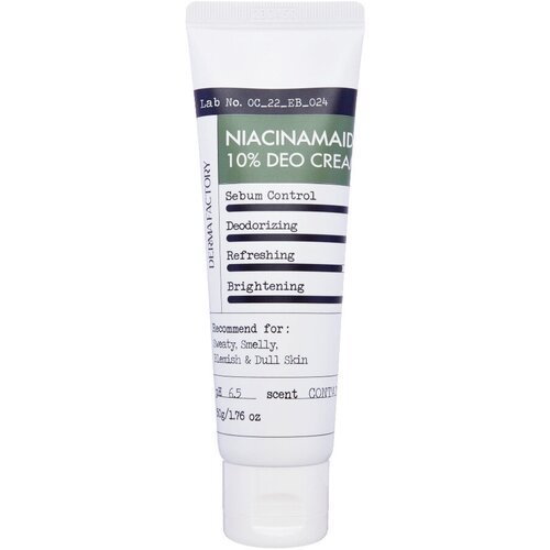 Крем-дезодорант для тела с ниацинамидом Derma Factory NIACINAMAID 10% DEO CREAM