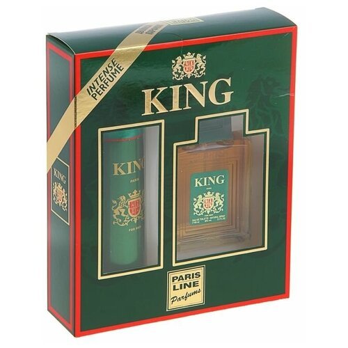 King Подарочный набор для мужчин: Туалетная вода King+дезодорант