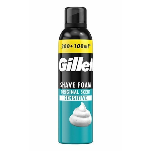 Пена для бритья Gillette Classic Sensitive для чувствительной кожи 300 мл (Из Финляндии)