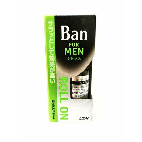 Lion Антиперспирант дезодорант роликовый Ban Rol On For Men для мужчин, аромат свежий цитрус, 30 мл