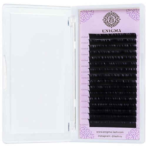 Черные ресницы Enigma Mix D+ 0.07 7-13 mm (16 линий)