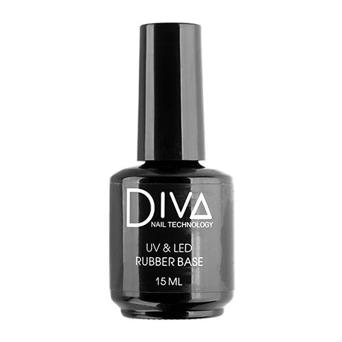 Diva Nail Technology Базовое покрытие Rubber Base, прозрачный, 15 мл