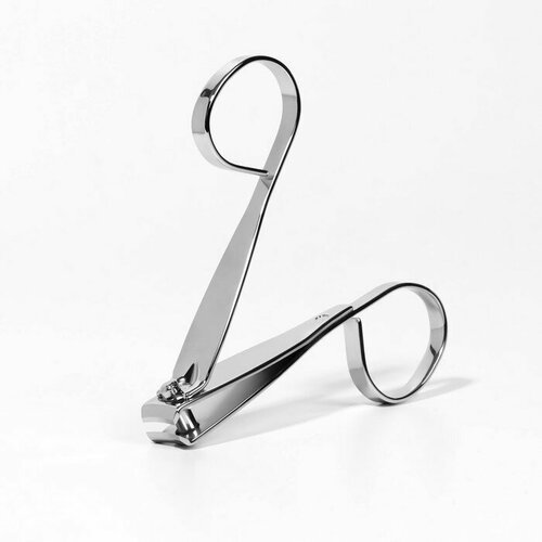 Кусачки-книпсер маникюрные, в форме ножниц, 7,5 см, цвет серебристый