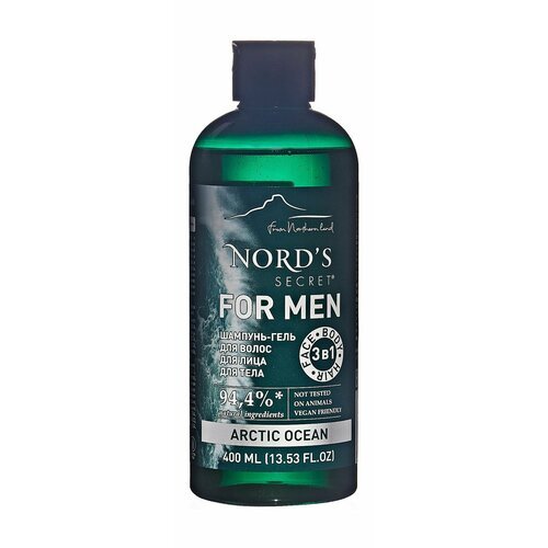 Шампунь-гель для волос, лица и тела / Nord's Secret For Men 3-in-1 Arctic Ocean