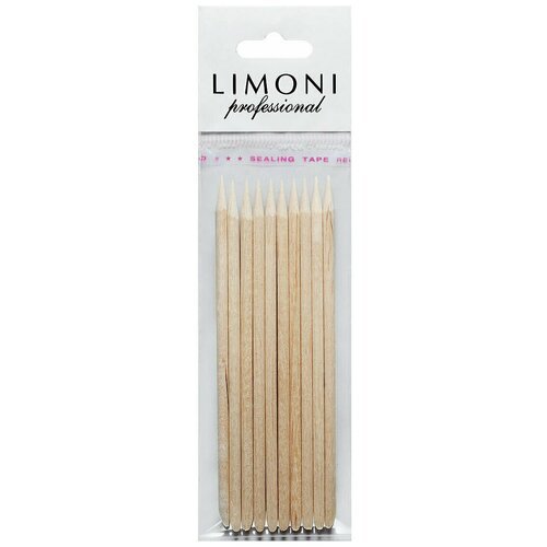 Апельсиновые палочки для маникюра и удаления кутикулы 10 шт / Пушер / Orange Sticks Set LIMONI