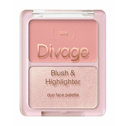 Палитра для лица Divage Blush and Highlighter Duo