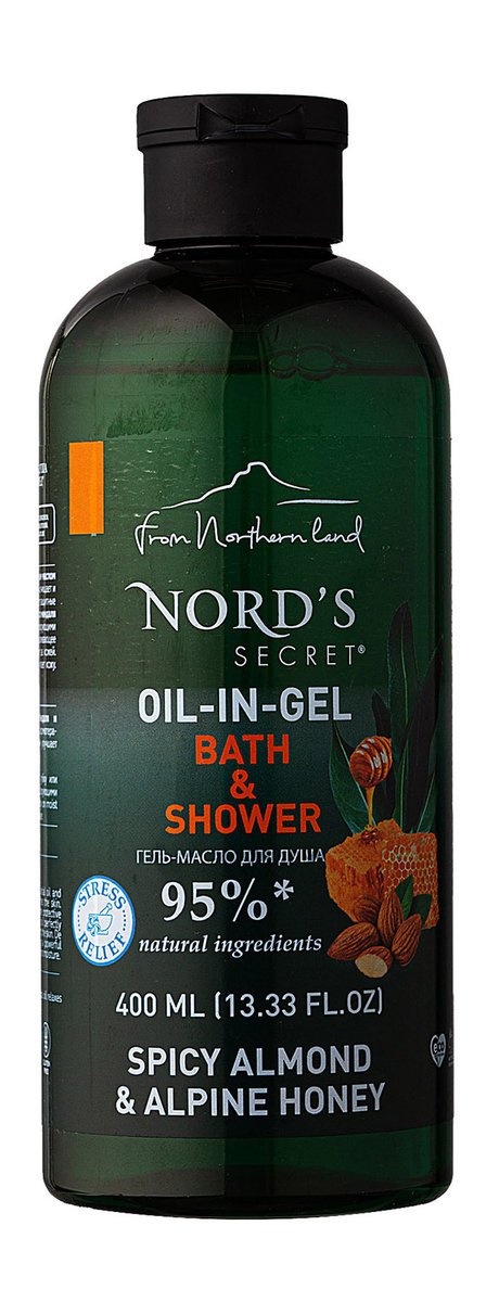 Nord's Secret Bath & Shower Oil-In-Gel Spicy Almond & Alpine Honey