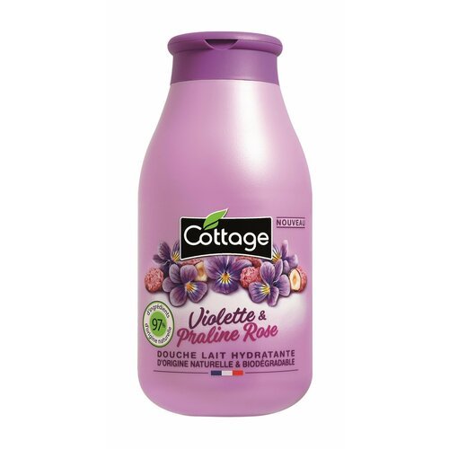 Молочко для душа с ароматом фиалки и пралине Cottage Moisturizing Shower Milk Violet&Pink Praline