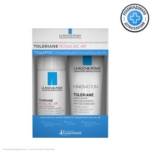 La Roche-Posay Набор Toleriane Rosaliac AR Крем корретирующий 40 мл+Toleriane Гель-уход очищающий 200 мл