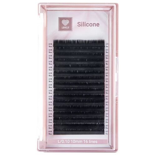 Ресницы Silicone - 16 линий (C+ 0.07 15мм) розовая палетка