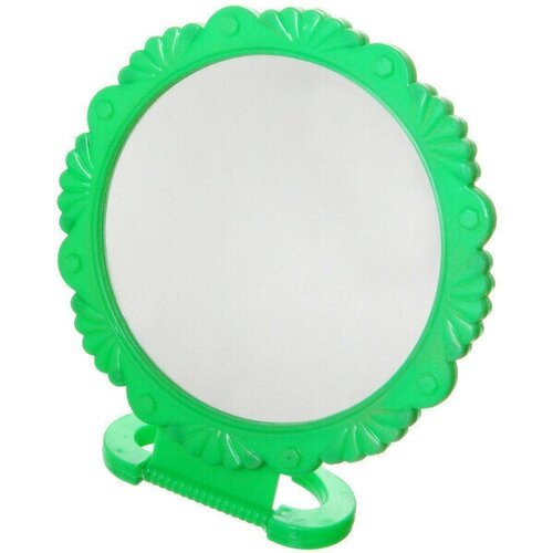 Зеркало настольное в пластиковой оправе «Ажурный кант», круг, цвет микс, d-12,5см (Стикер на минивложение10шт)
