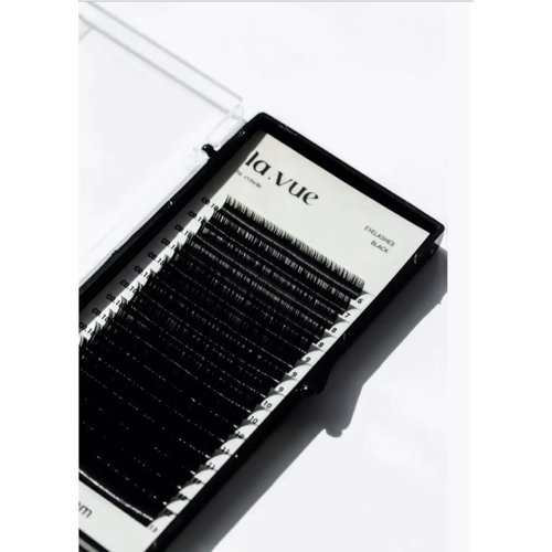 Черные ресницы LA VUE BLACK D 0.10 13 mm одна длина (16 линий)