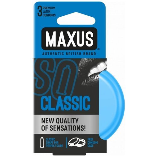 Классические презервативы в железном кейсе MAXUS Classic - 3 шт.