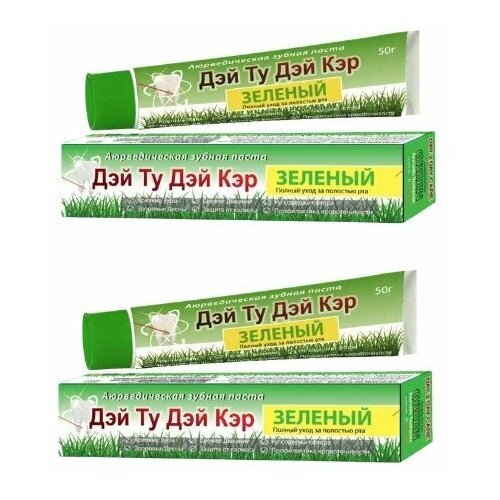 Аюрведическая Зубная паста зеленый, Дэй Ту Дэй Кэр, 50 гр - 2 шт