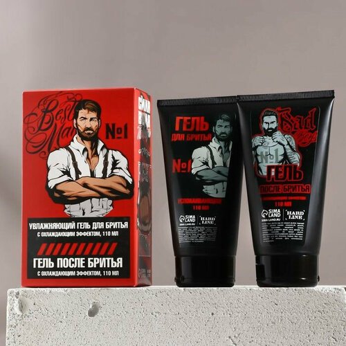 Подарочный набор мужской Real Man: гель для бритья и гель после бритья (цвет не указан)