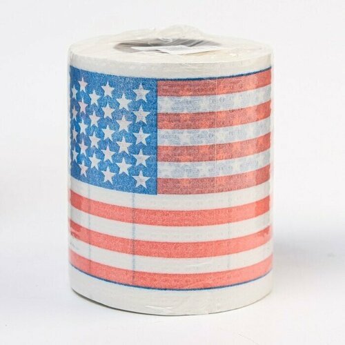 Сувенирная туалетная бумага Американский флаг, 9,5х10х9,5 см