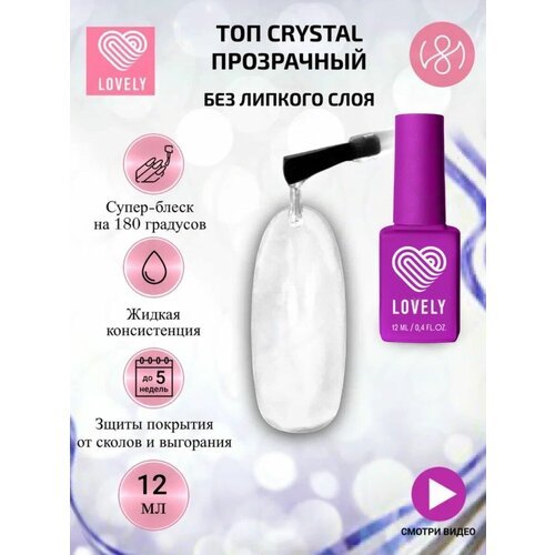 Топ для ногтей - Crystal без липкого слоя - прозрачный 12 ml