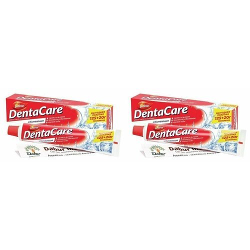 Dabur Зубная паста DentaCare Whitening Отбеливающая, с кальцием, 145 грамм, 2 штуки