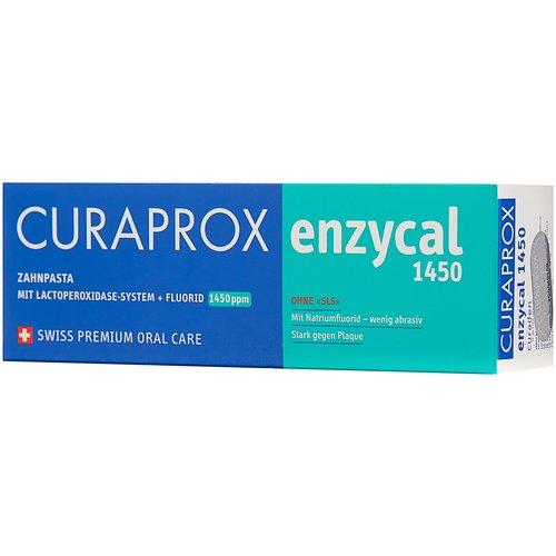 Зубная паста Curaprox Enzycal 1450, 75 мл, 2 шт., синий