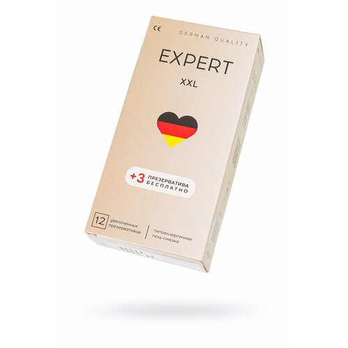 Презервативы гладкие увеличенного размера EXPERT XXL Germany прозрачный 15 шт.