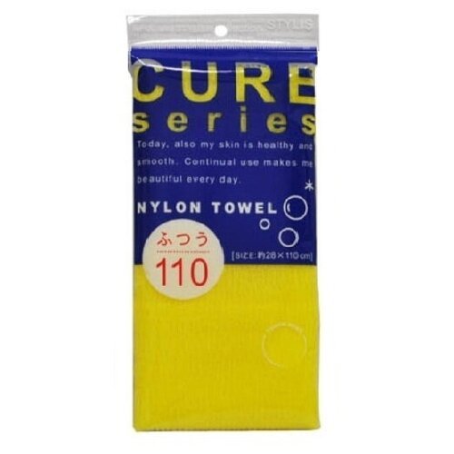 OHE Мочалка Cure series средней жесткости (110 см), 1 шт. желтая 1