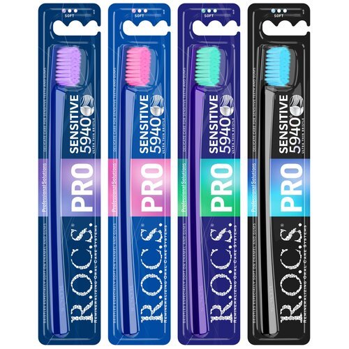 Зубная щетка R.O.C.S. PRO Sensitive, мягкая, в ассортименте