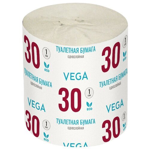 Туалетная бумага VEGA серая однослойная (339242) 48 рул.