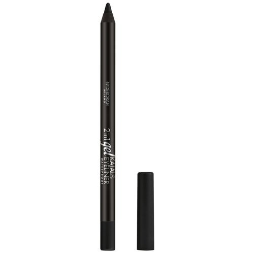 DEBORAH Карандаш для век 2 in 1 Gel Kajal & Eyeliner Pencil, оттенок 01 черный
