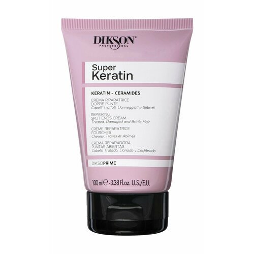 Восстанавливающий крем для поврежденных и ломких волос / Dikson Professional Super Keratin Repairing Split Ends Cream