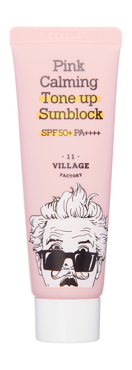 Village 11 Factory Pink Calming Sun Block SPF 50 Pa++++