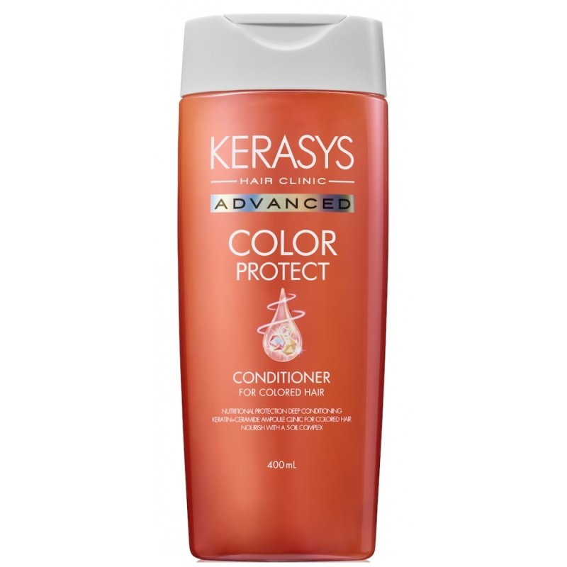 Kerasys Ампульный кондиционер 'Защита цвета' с церамидными и кератиновыми ампулами, 400 мл (Kerasys, Hair Clinic)
