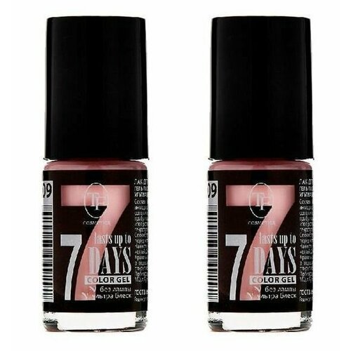 TF cosmetics Лак для ногтей 7 Days Розовый коктейль,8 мл,2 шт