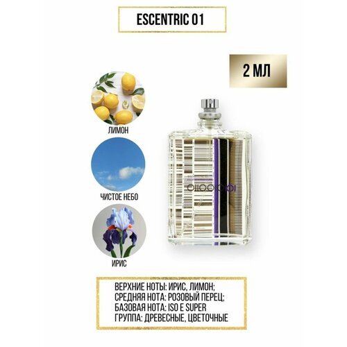 Духи по мотивам селективного аромата Escentric 01 Escentric Molecules 2 мл